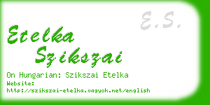 etelka szikszai business card